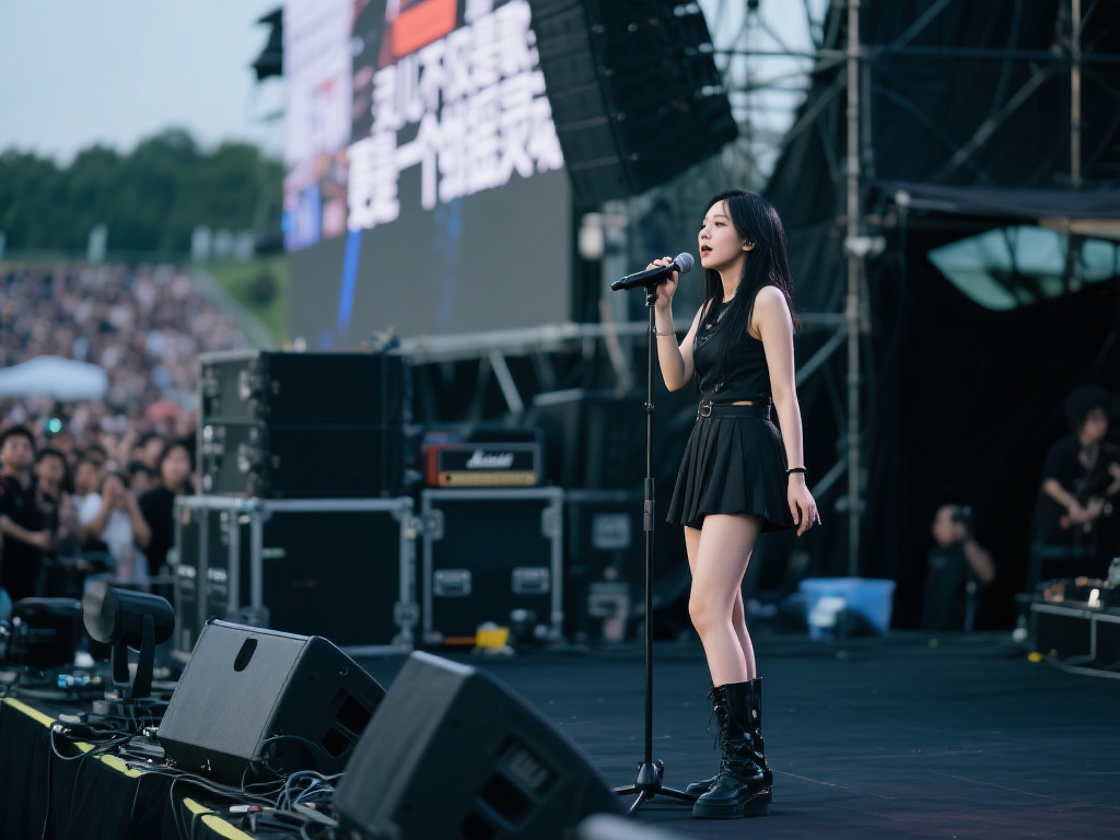 以灵儿在某音乐节上的表现为例，那场演出堪
