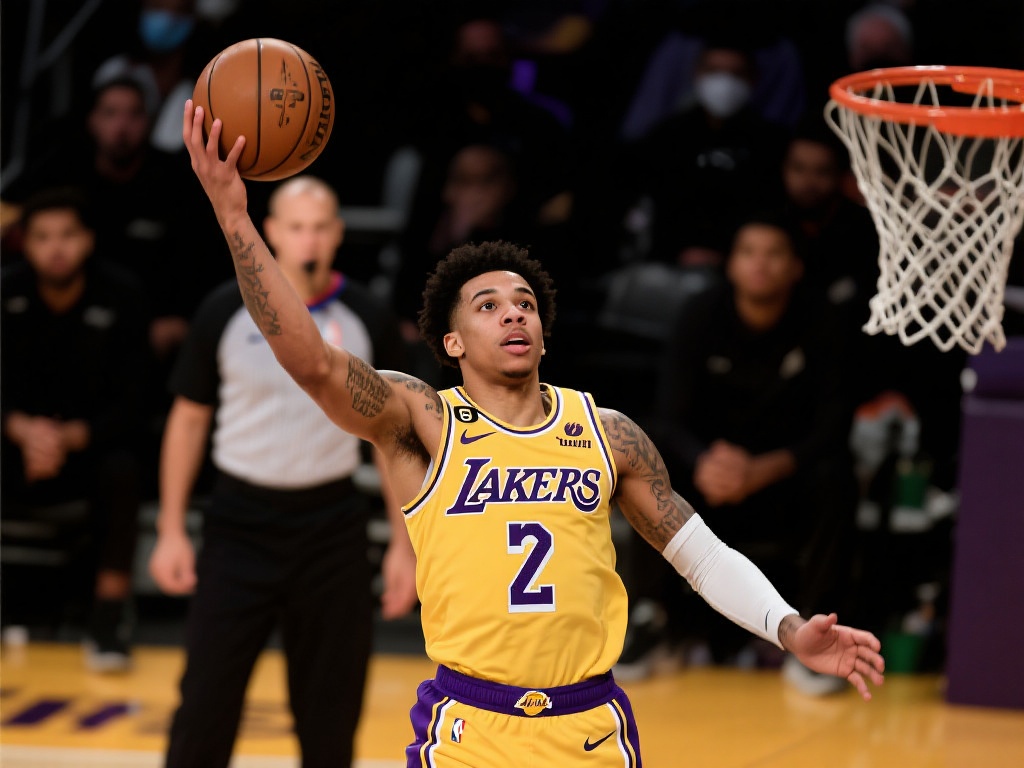 里夫斯作为湖人队的潜力新秀，*他的多场关